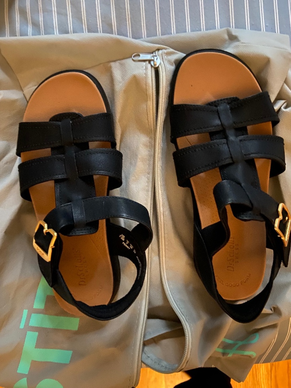 Dr Scholls Black Sandals